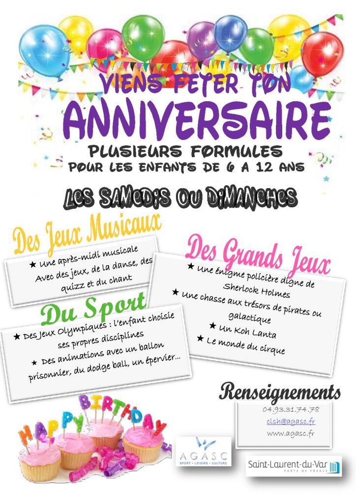 Anniversaires Espace Loisirs Des Jaquons